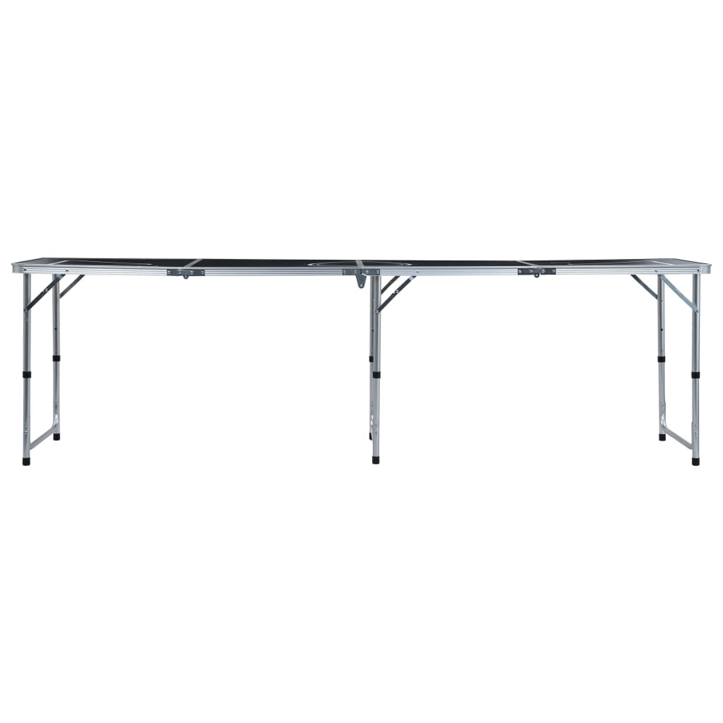 Masă De Joc Cu Bere Tip Ping Pong, Pliabilă, Negru, 240 Cm
