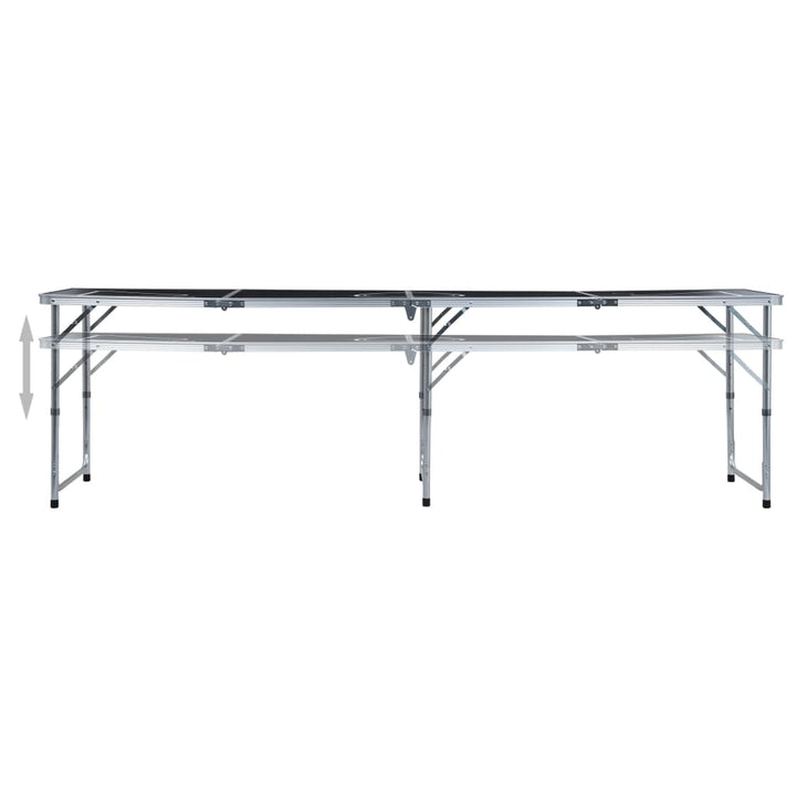 Masă De Joc Cu Bere Tip Ping Pong, Pliabilă, Negru, 240 Cm