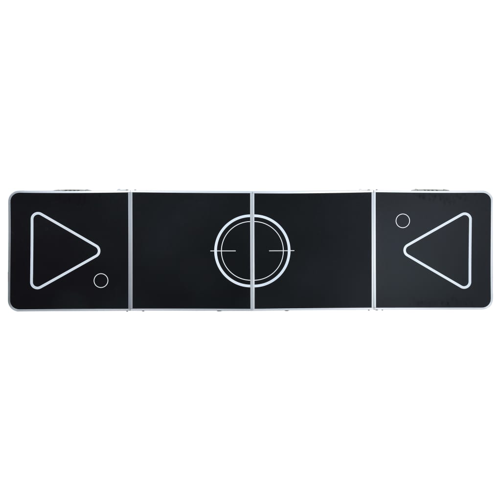 Masă De Joc Cu Bere Tip Ping Pong, Pliabilă, Negru, 240 Cm