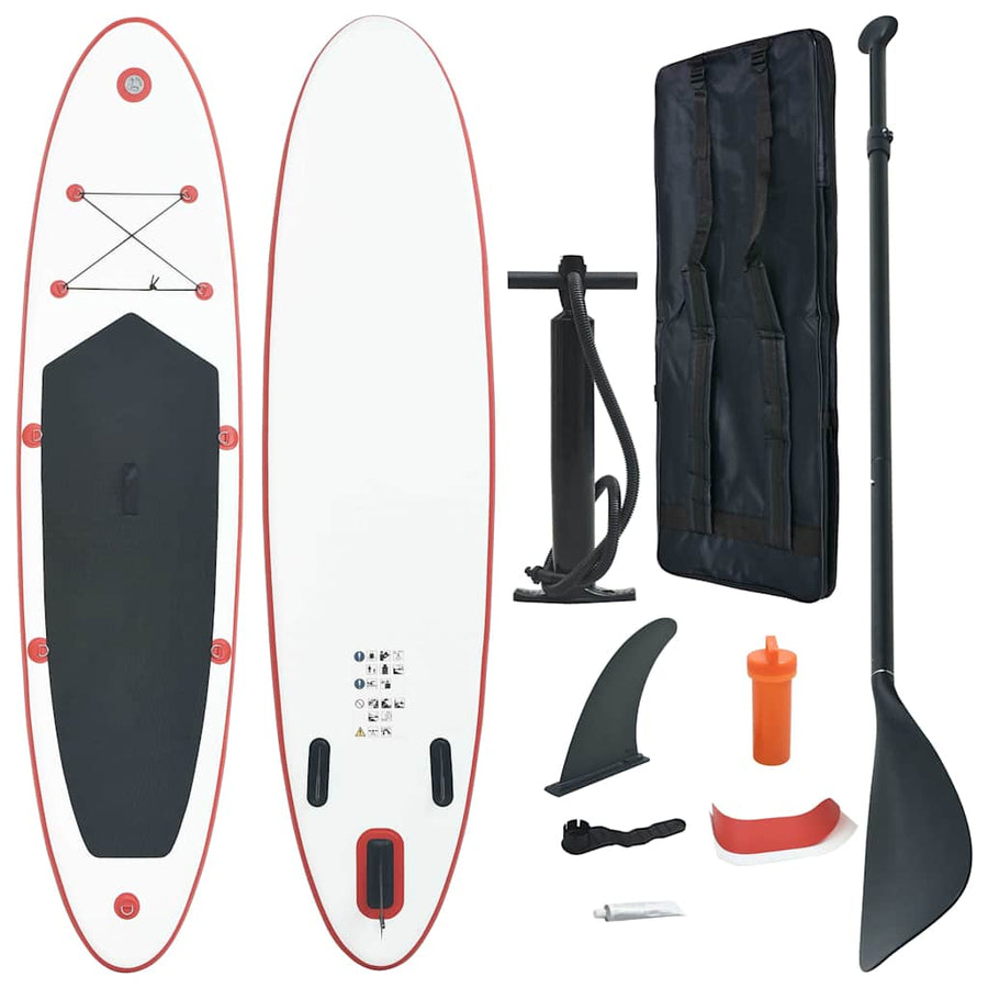 Set Placă Stand Up Paddle Sup Surf Gonflabilă, Și Alb
