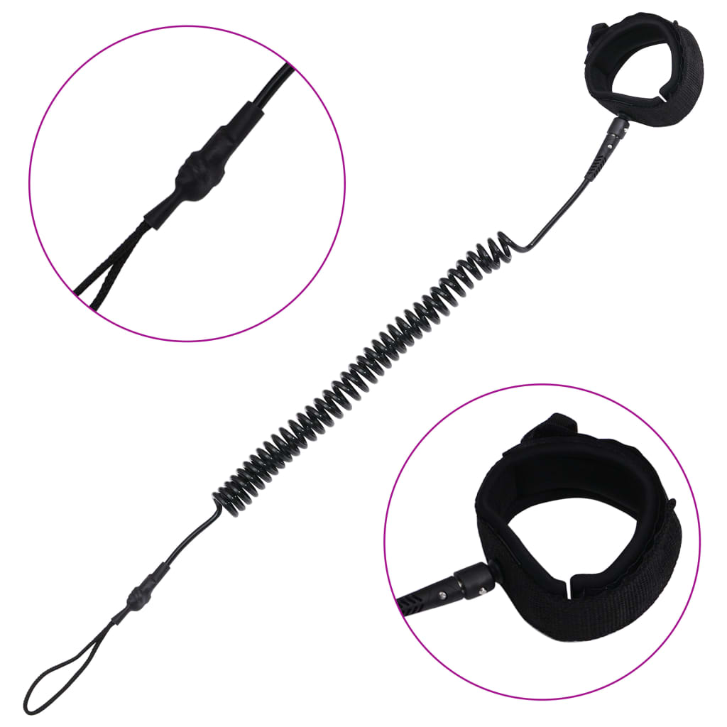 Lesă Pentru Placă Sup Spiralată, Negru, 10 Inci