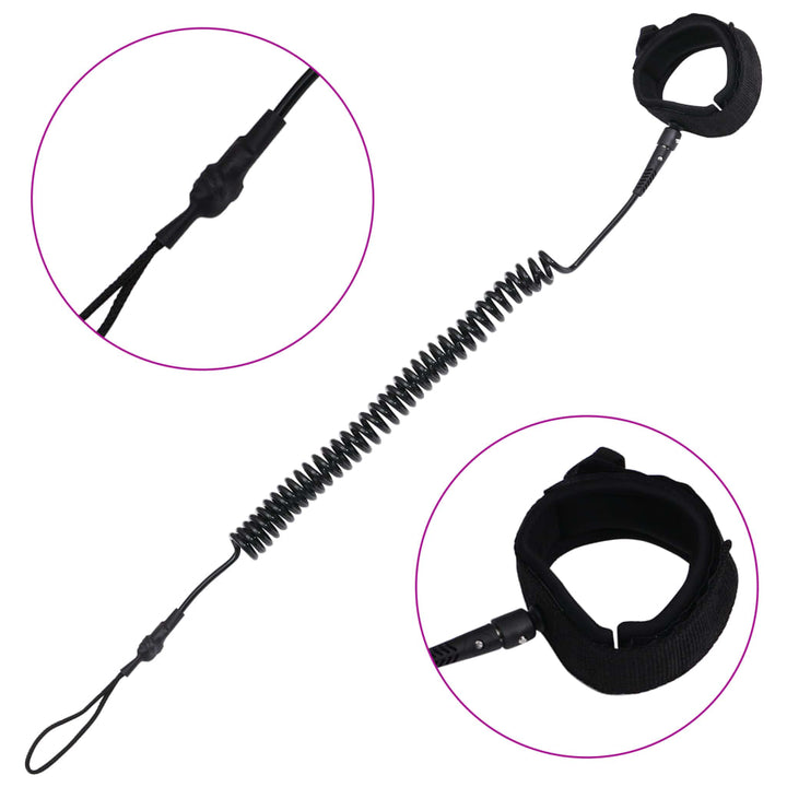 Lesă Pentru Placă Sup Spiralată, Negru, 10 Inci