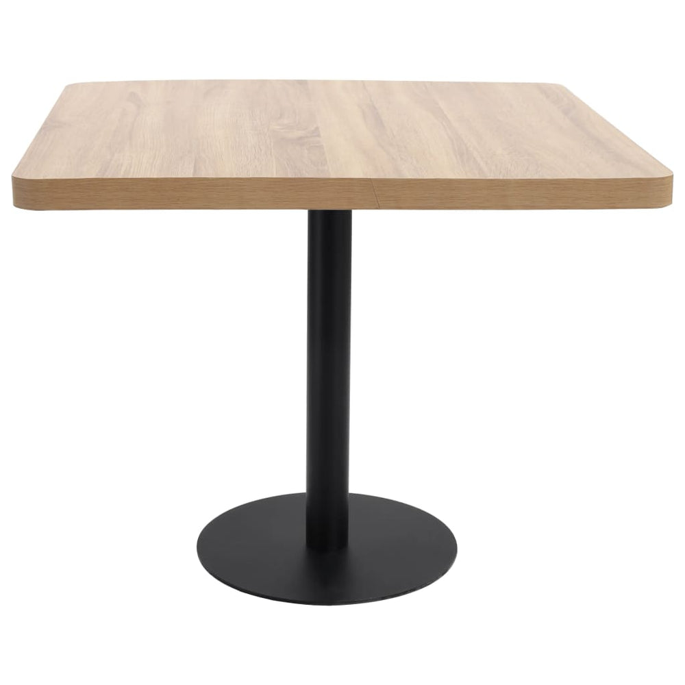 Masă De Bistro, Maro Deschis, 80 X 80 Cm, Mdf