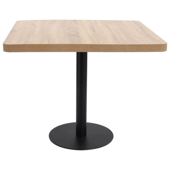 Masă De Bistro, Maro Deschis, 80 X 80 Cm, Mdf