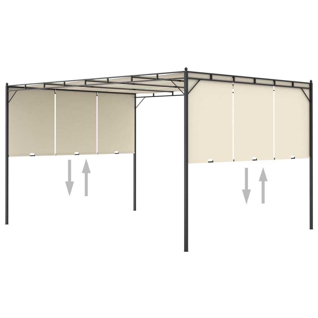 Pavilion De Grădină Cu Perdea Laterală, , 4 X 3 X 2,25 M