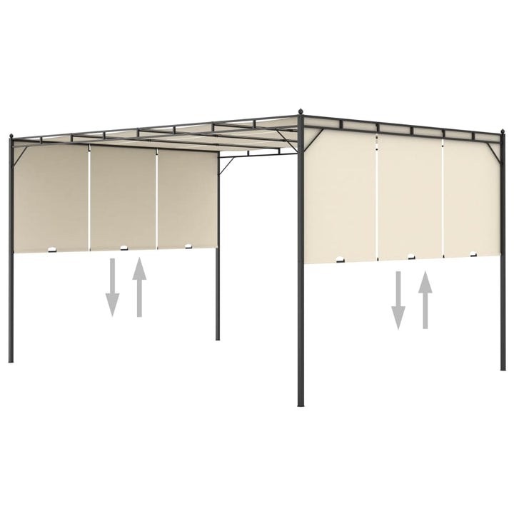 Pavilion De Grădină Cu Perdea Laterală, , 4 X 3 X 2,25 M