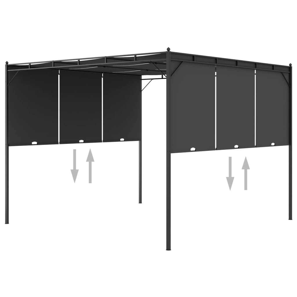 Pavilion De Grădină Cu Perdea Laterală, , 3X3X2,25 M
