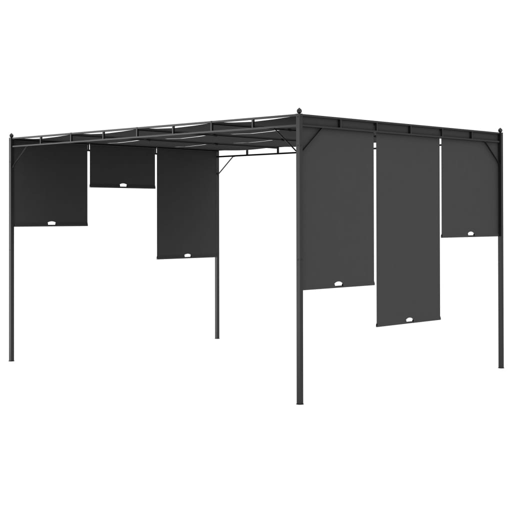Pavilion De Grădină Cu Perdea Laterală, , 4X3X2,25 M