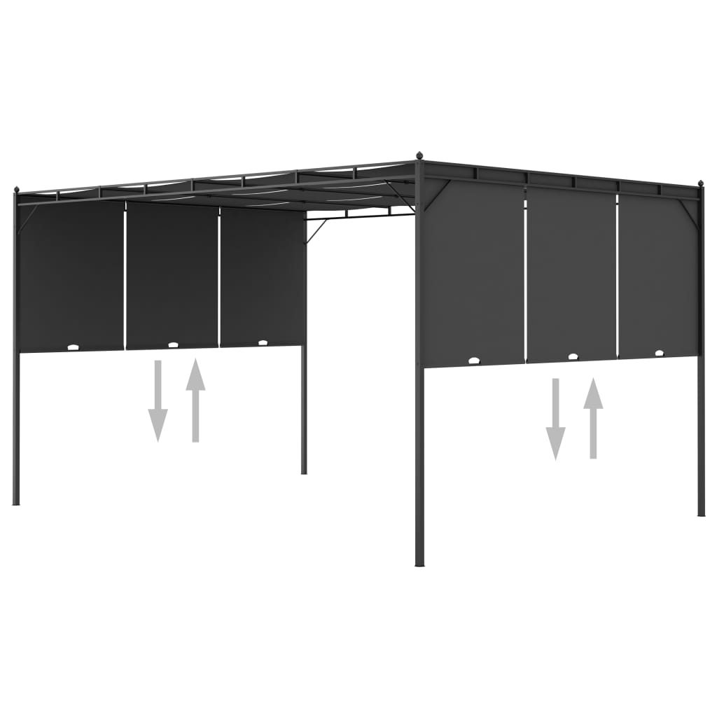 Pavilion De Grădină Cu Perdea Laterală, , 4X3X2,25 M