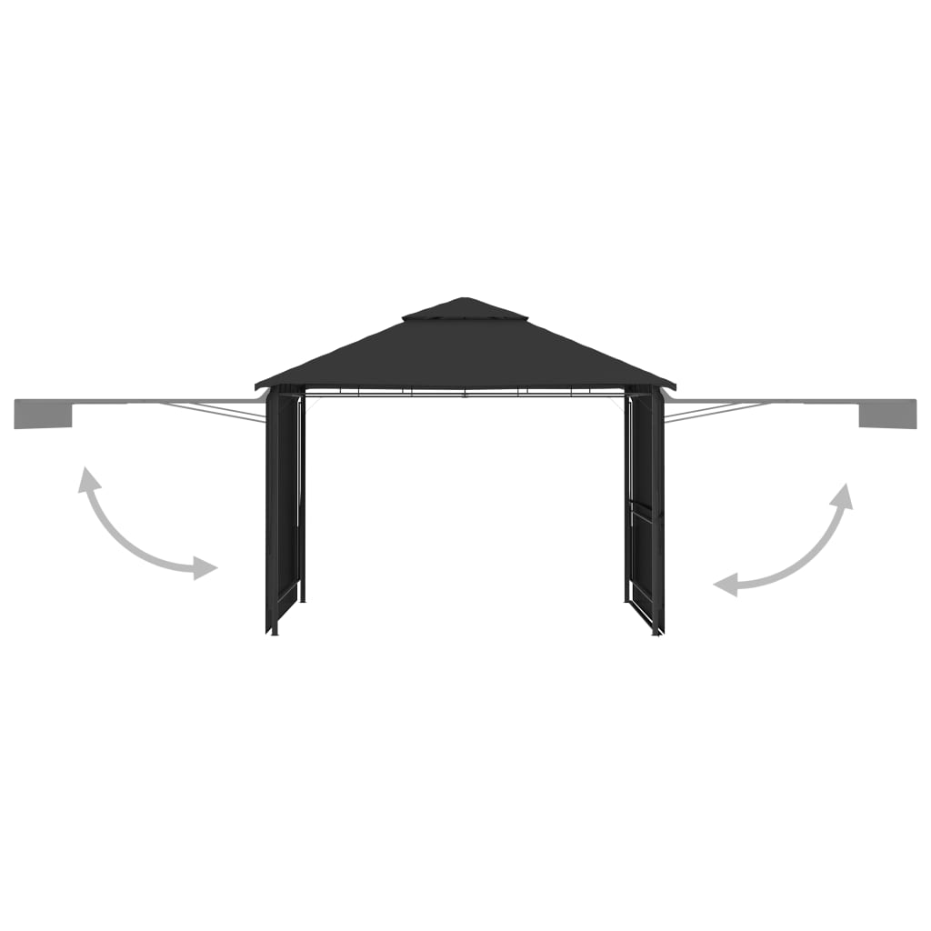 Pavilion Cu Acoperiș Dublu Extins 3X3X2,75 M 180 G/M²