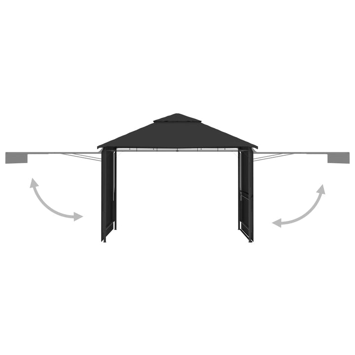 Pavilion Cu Acoperiș Dublu Extins 3X3X2,75 M 180 G/M²