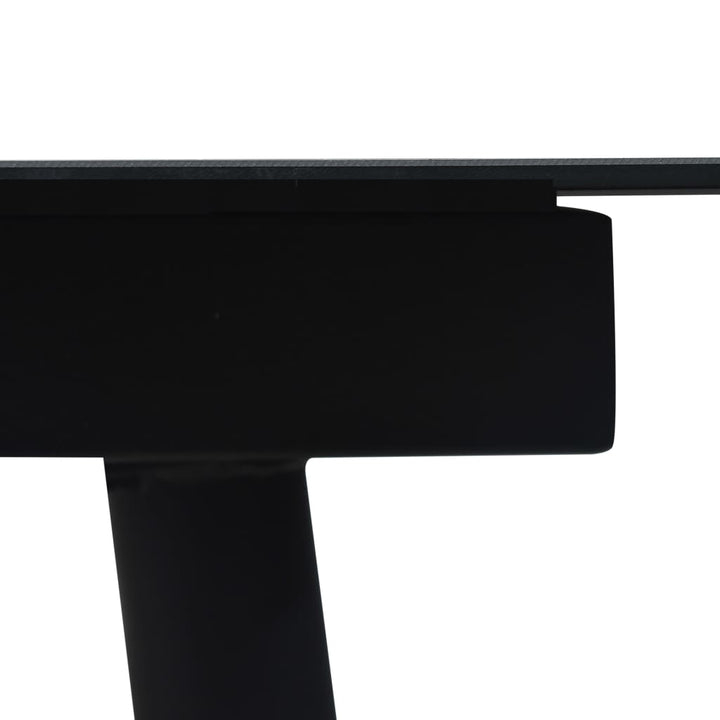 Set Mobilier De Exterior, 7 Piese, Negru, Frânghie Și Oțel