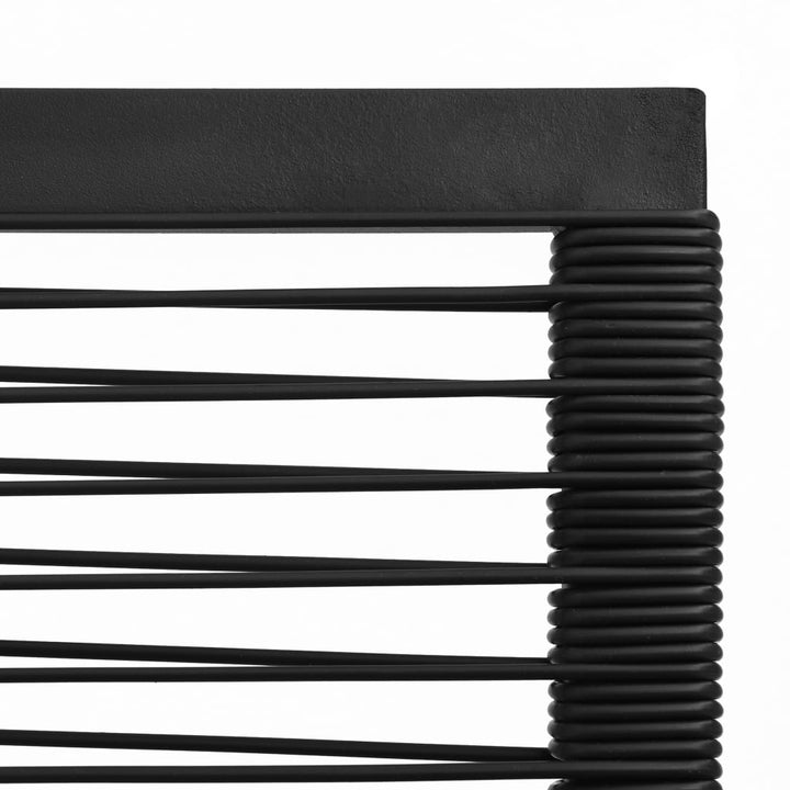 Scaune De Grădină, 2 Buc., Negru, Ratan Pvc