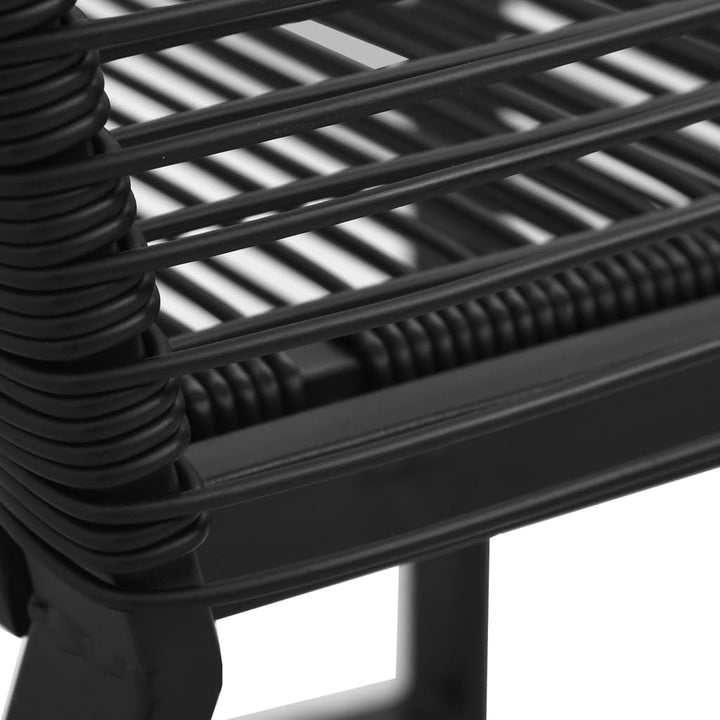 Scaune De Grădină, 2 Buc., Negru, Ratan Pvc