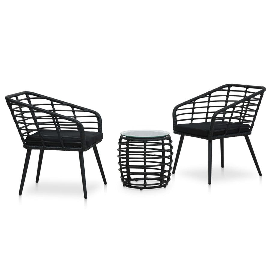 Set Mobilier De Bistro, 3 Piese, , Poliratan