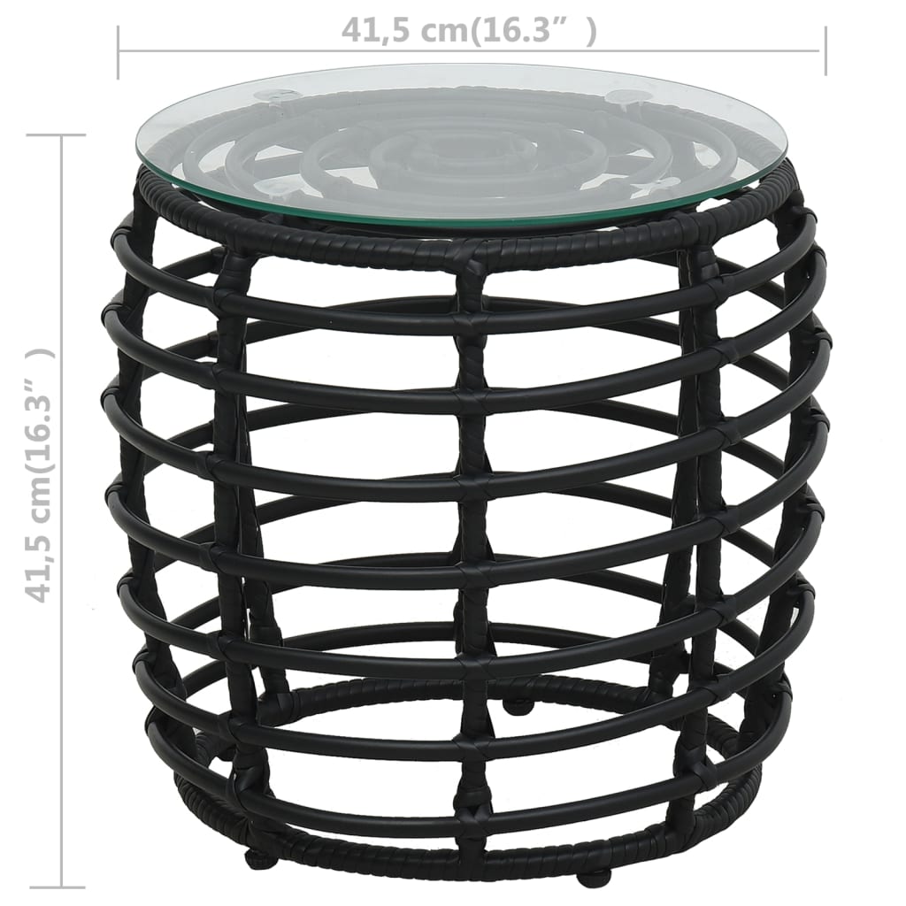 Set Mobilier De Bistro, 3 Piese, , Poliratan