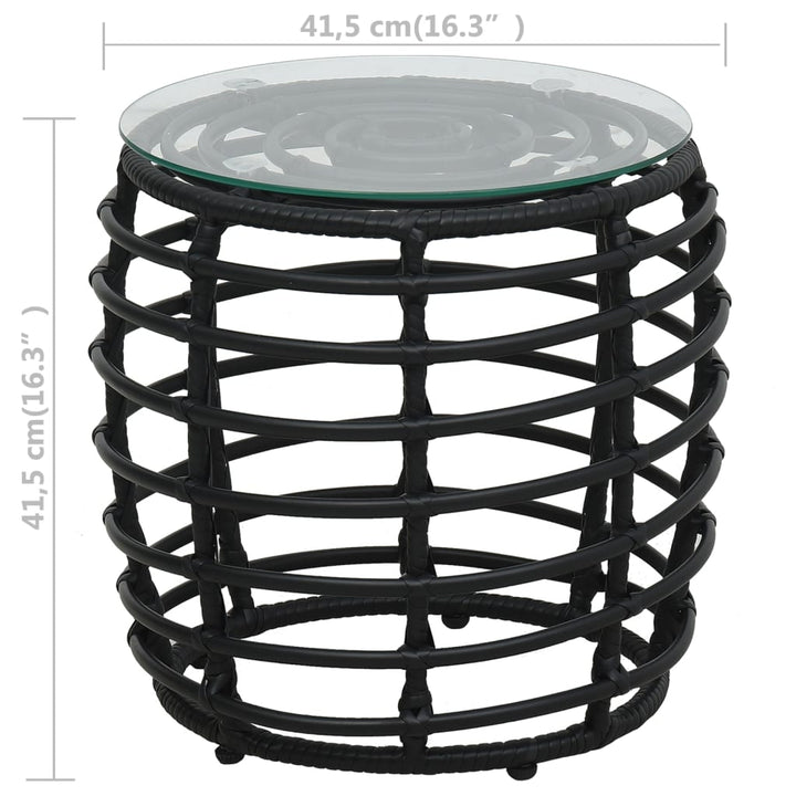 Set Mobilier De Bistro, 3 Piese, , Poliratan