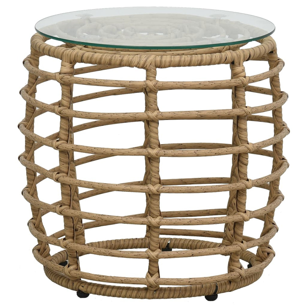 Set Mobilier De Bistro, 3 Piese, , Poliratan