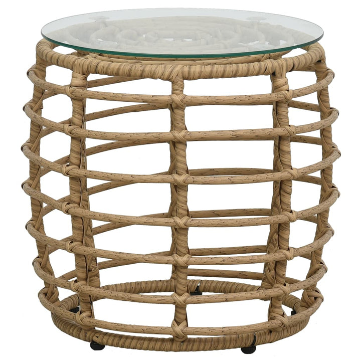 Set Mobilier De Bistro, 3 Piese, , Poliratan