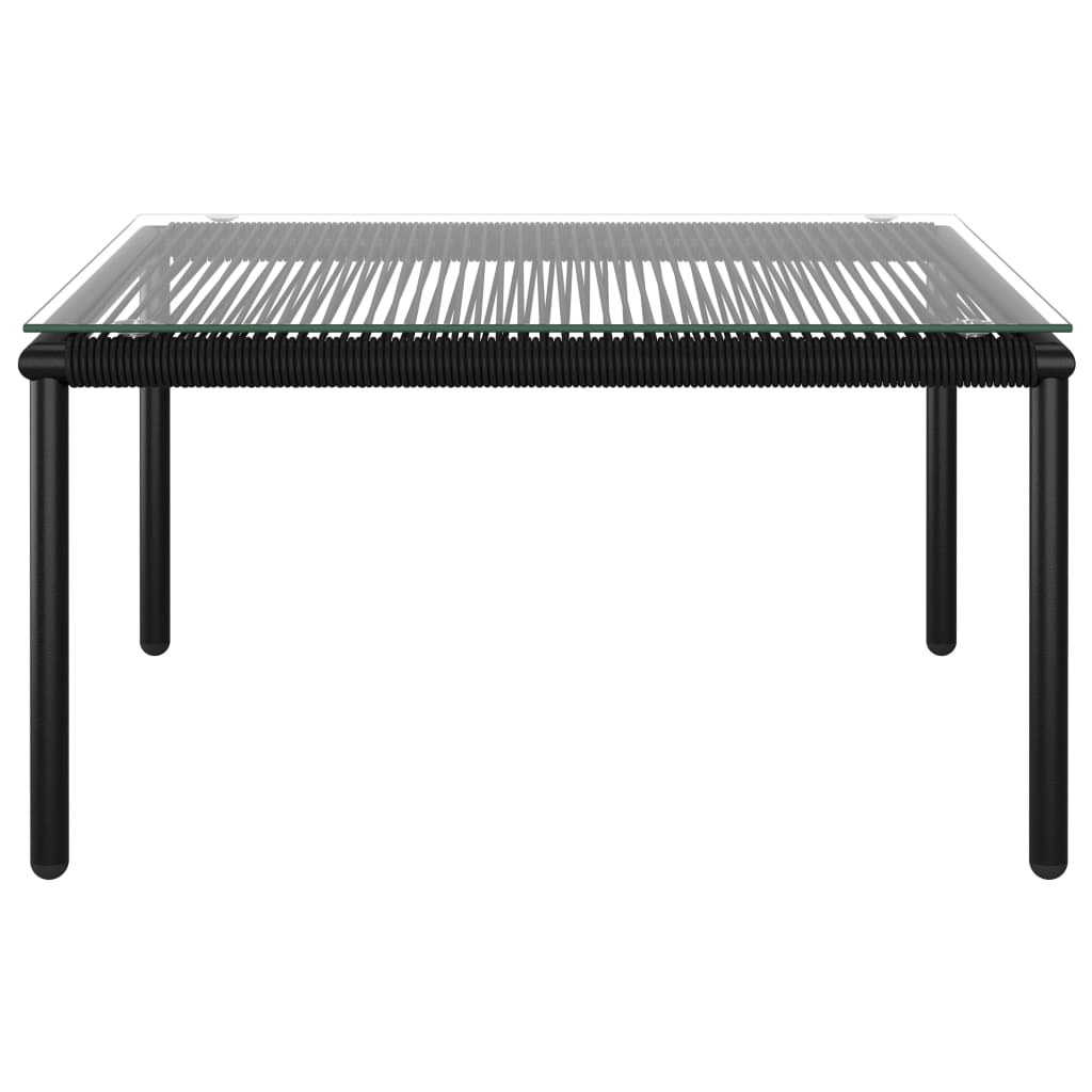 Set Mobilier De Grădină Cu Perne, 6 Piese, Negru, Pvc