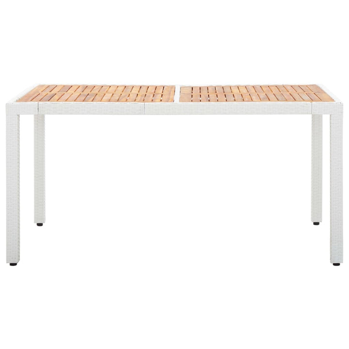 Set Mobilier De Exterior, 7 Piese, Alb, Poliratan