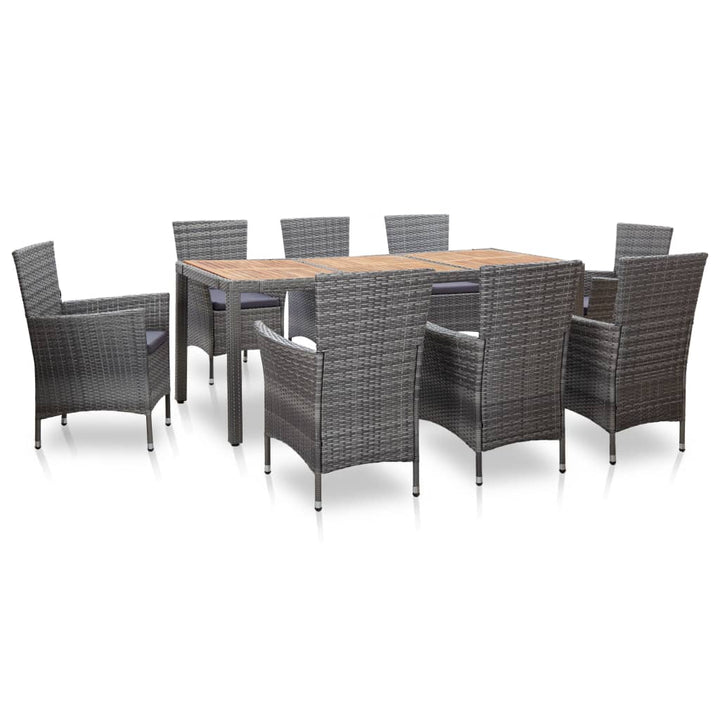 Set Mobilier De Exterior Cu Perne, 5 Piese, , Poliratan