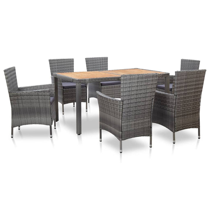 Set Mobilier De Exterior Cu Perne, 5 Piese, , Poliratan