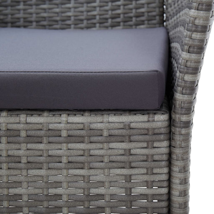 Set Mobilier De Exterior Cu Perne, 5 Piese, , Poliratan