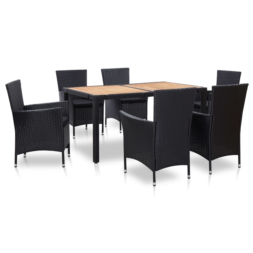 Set Mobilier De Exterior Cu Perne, 5 Piese, , Poliratan