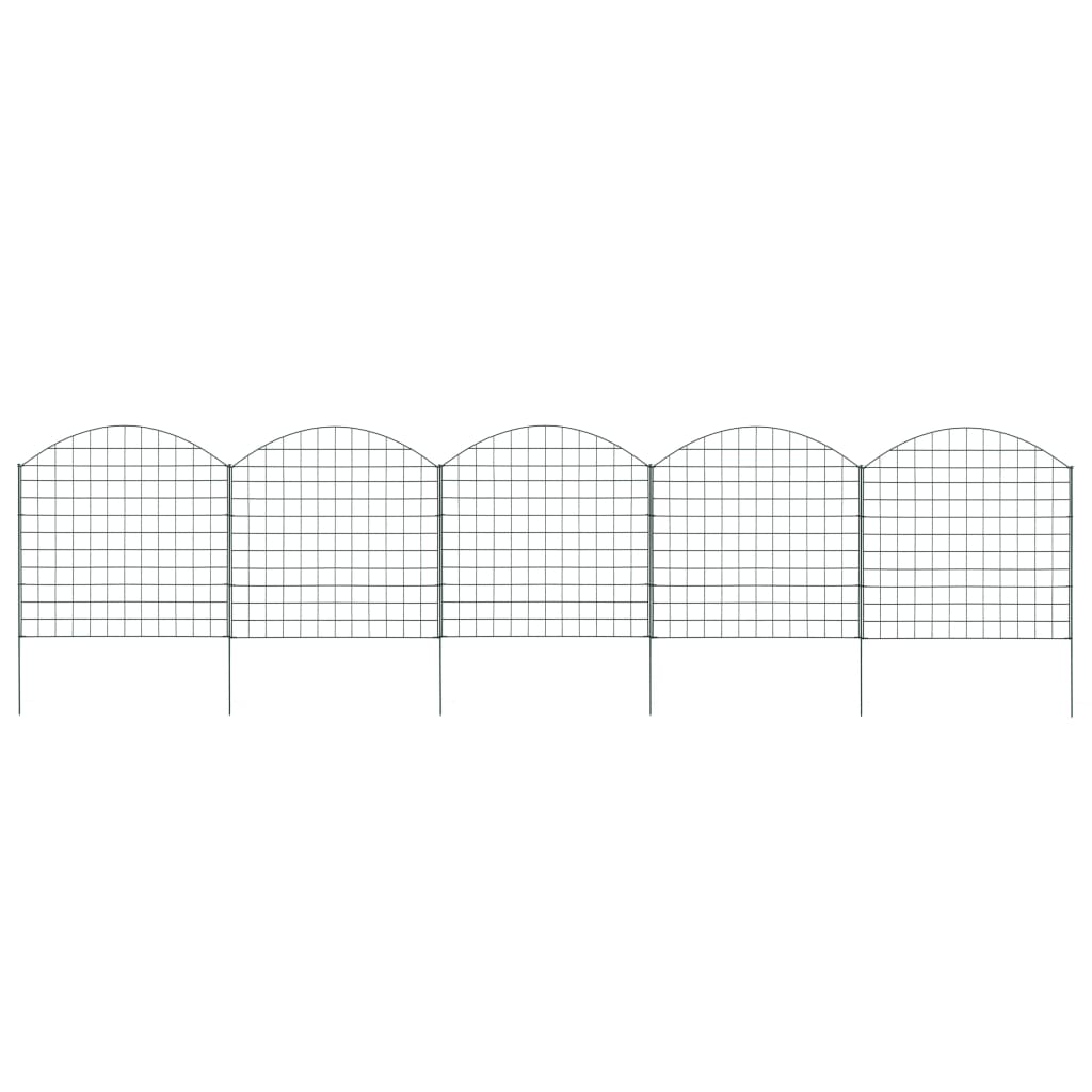 Set Gard De Grădină Arcuit, Verde, 77,5 X 78,5 Cm