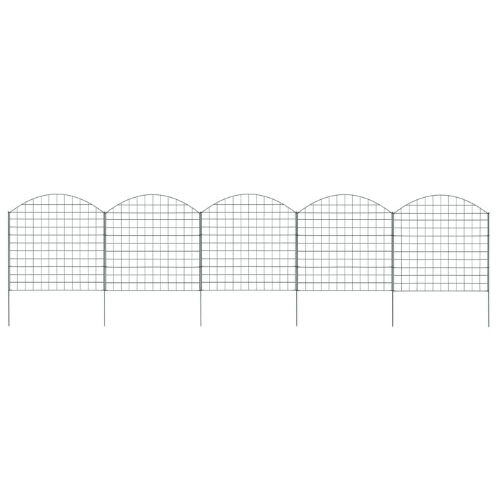 Set Gard De Grădină Arcuit, Verde, 77,5 X 78,5 Cm