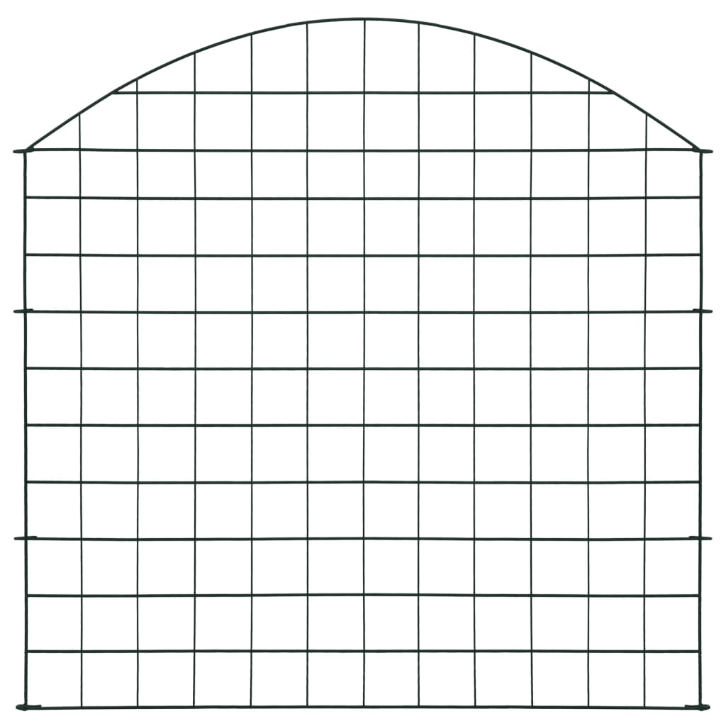 Set Gard De Grădină Arcuit, Verde, 77,5 X 78,5 Cm