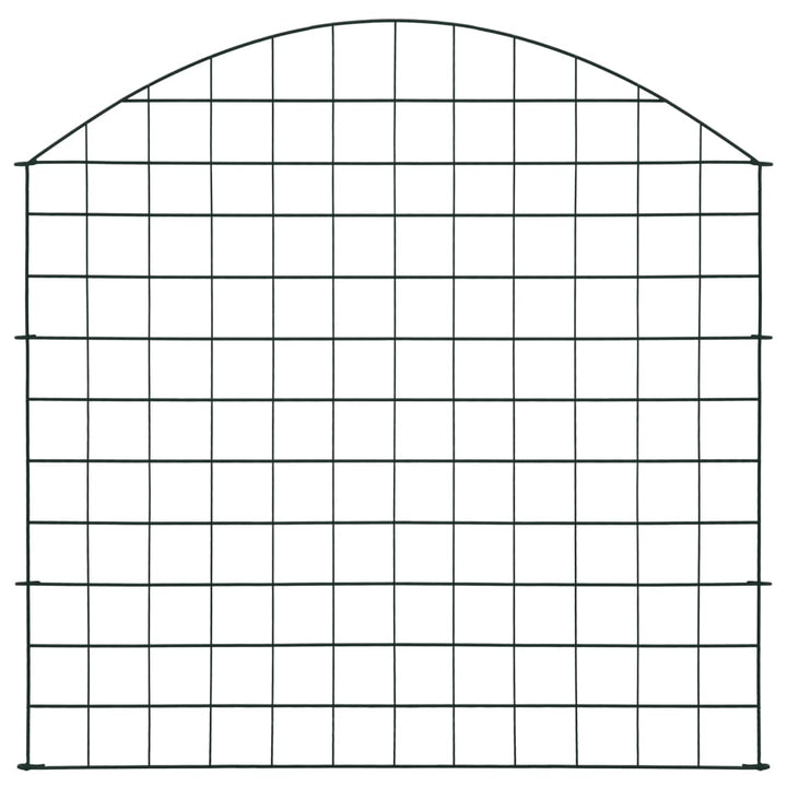 Set Gard De Grădină Arcuit, Verde, 77,5 X 78,5 Cm