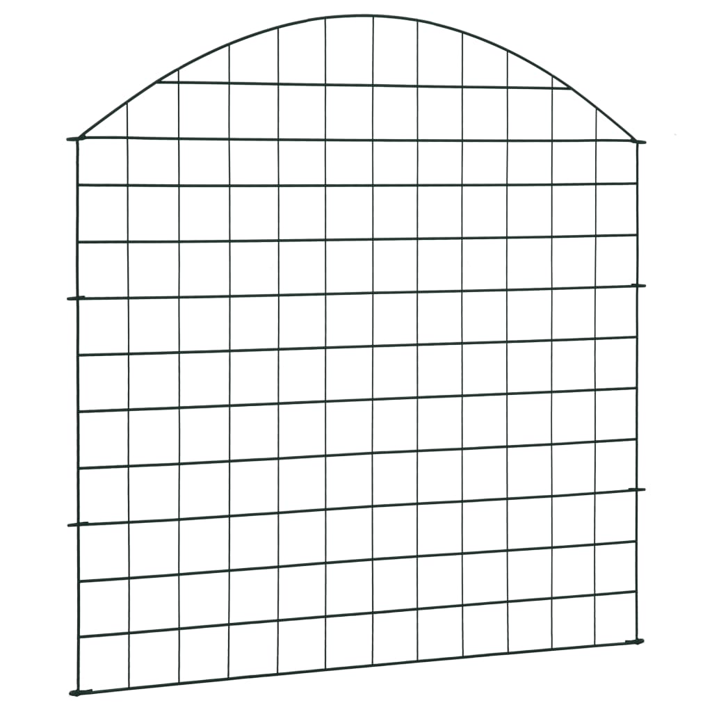 Set Gard De Grădină Arcuit, Verde, 77,5 X 78,5 Cm