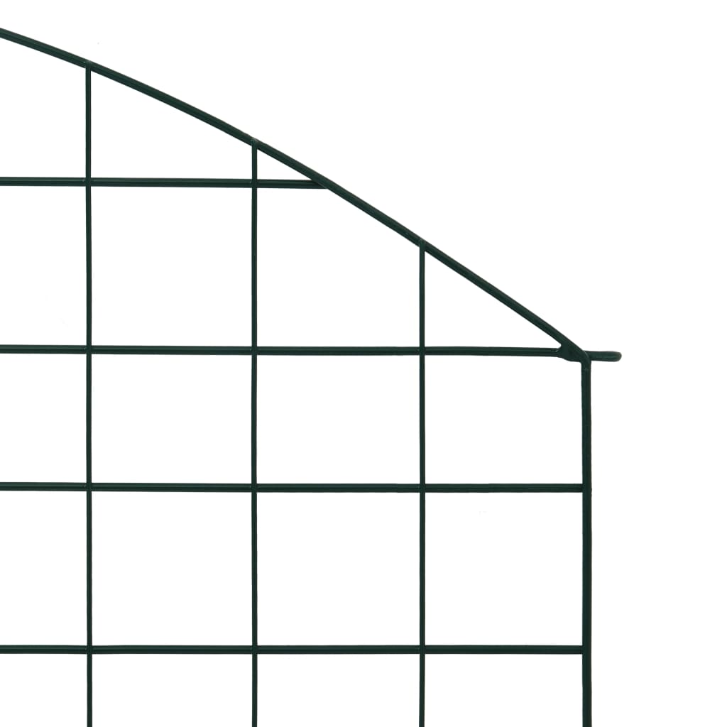 Set Gard De Grădină Arcuit, Verde, 77,5 X 78,5 Cm