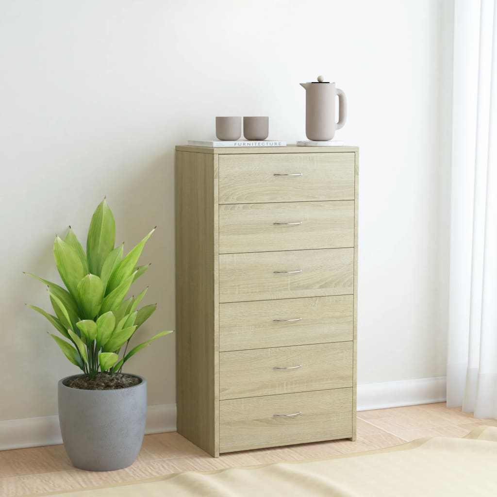 Dulap Cu 6 Sertare, , 50X34X96 Cm, Lemn Prelucrat