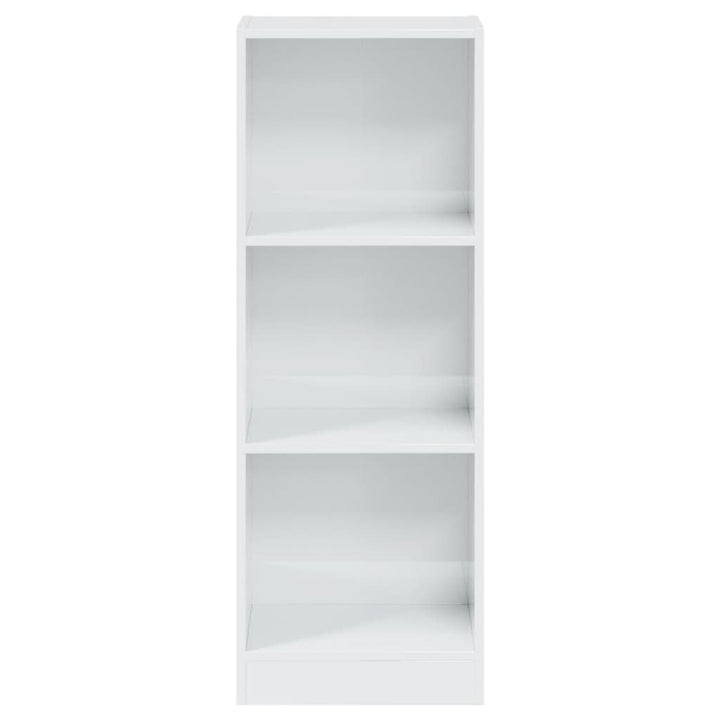 Bibliotecă Cu 3 Rafturi, Alb Extralucios, 40X24X