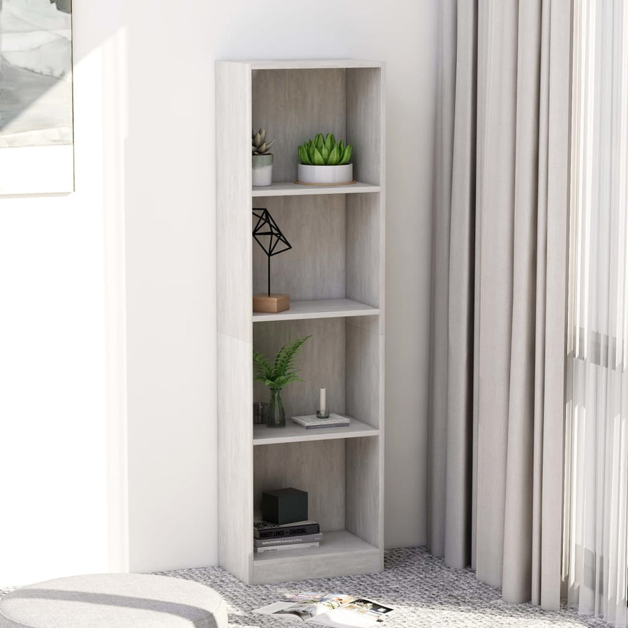 Bibliotecă Cu 4 Rafturi , 40X24X, Lemn Prelucrat