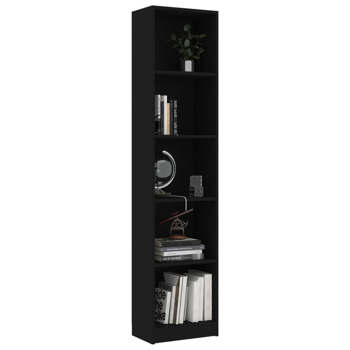 Bibliotecă Cu 5 Rafturi, , 40X24X, Lemn Prelucrat