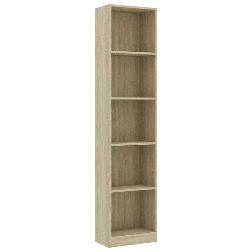 Bibliotecă Cu 5 Rafturi 40X24X175Cm Lemn Compozit
