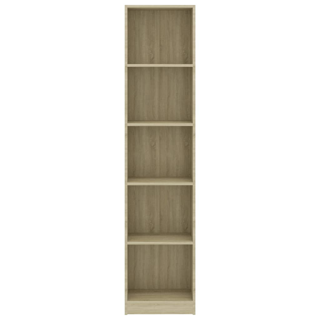 Bibliotecă Cu 5 Rafturi 40X24X175Cm Lemn Compozit
