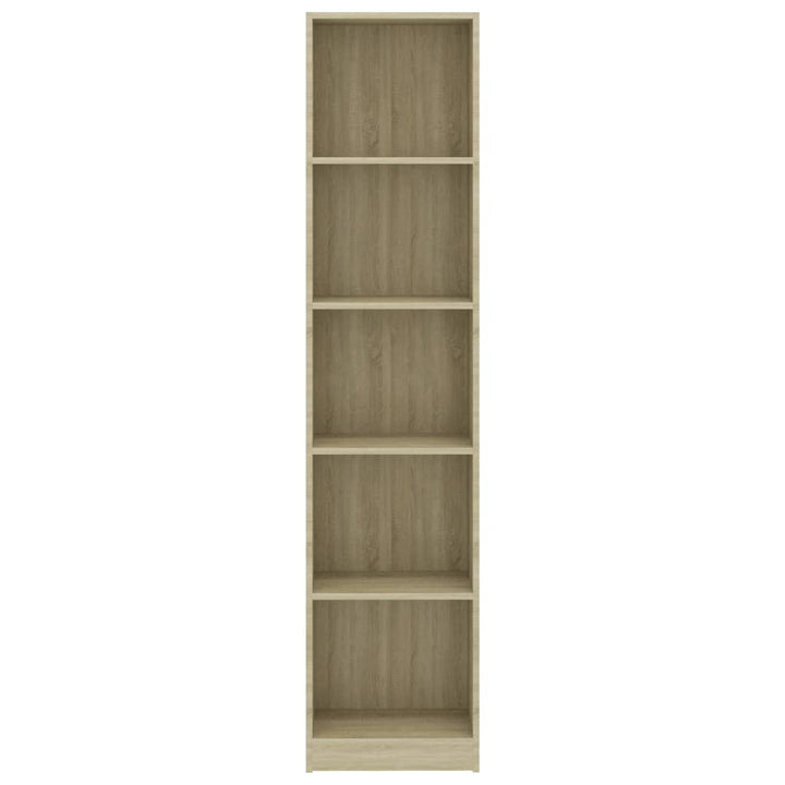 Bibliotecă Cu 5 Rafturi 40X24X175Cm Lemn Compozit