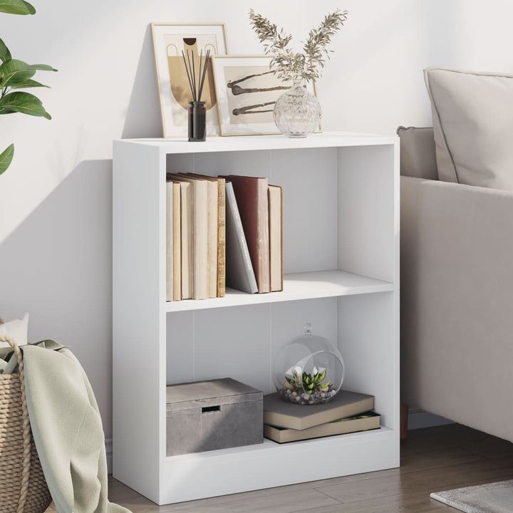 Bibliotecă, Alb Extralucios, 40X24X, Lemn Prelucrat