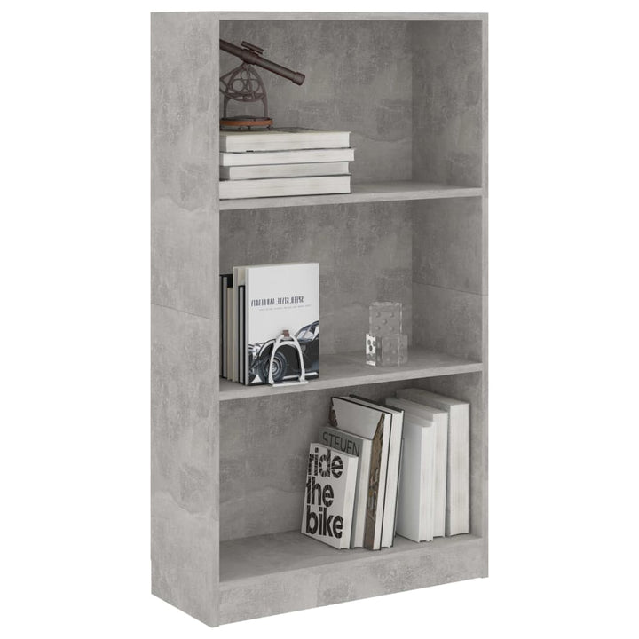 Bibliotecă Cu 3 Rafturi, , 60X24X, Lemn Compozit