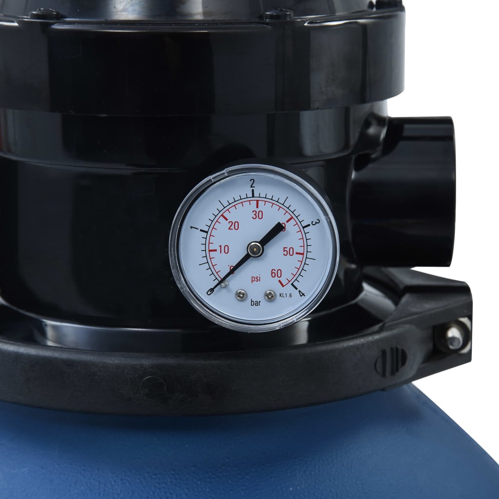 Filtru Cu Nisip Pentru Piscină Supapă 4 Poziții Albastru 300 Mm