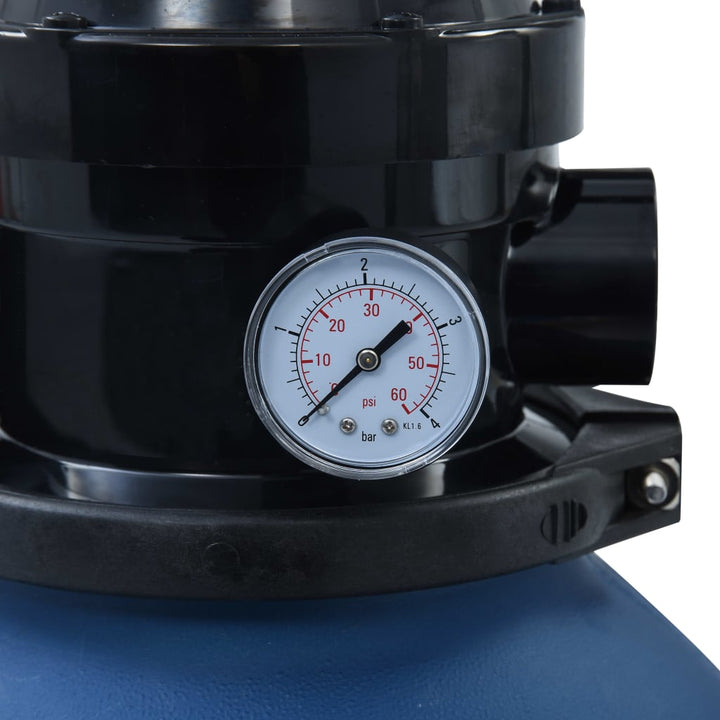 Filtru Cu Nisip Pentru Piscină Supapă 4 Poziții Albastru 300 Mm
