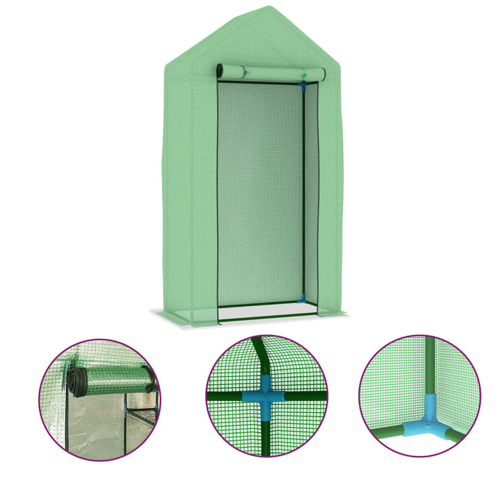 Seră Cu Cadru Din Oțel, 0,5 M², 1 X 0,5 X 1,9 Cm