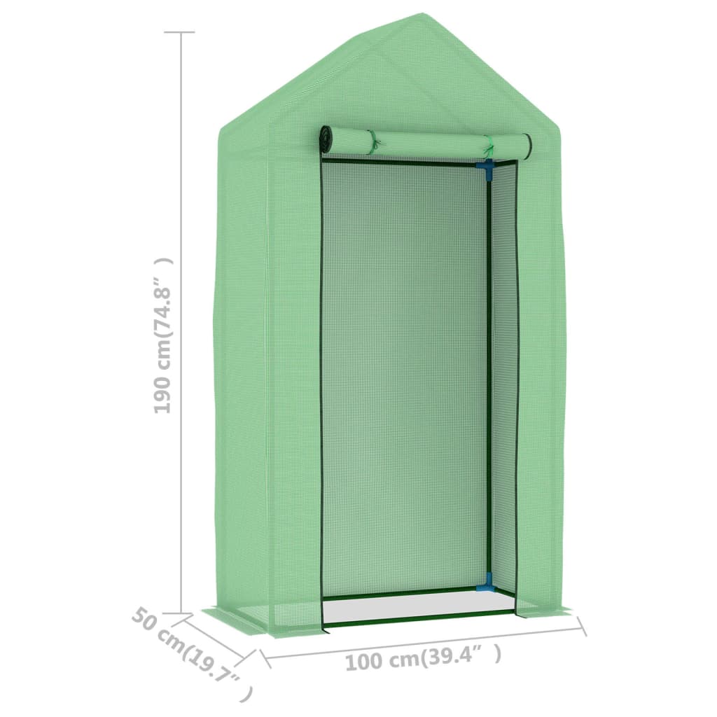 Seră Cu Cadru Din Oțel, 0,5 M², 1 X 0,5 X 1,9 Cm