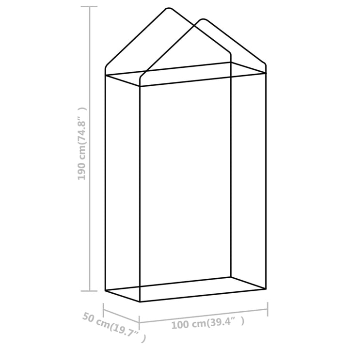 Seră Cu Cadru Din Oțel, 0,5 M², 1 X 0,5 X 1,9 Cm