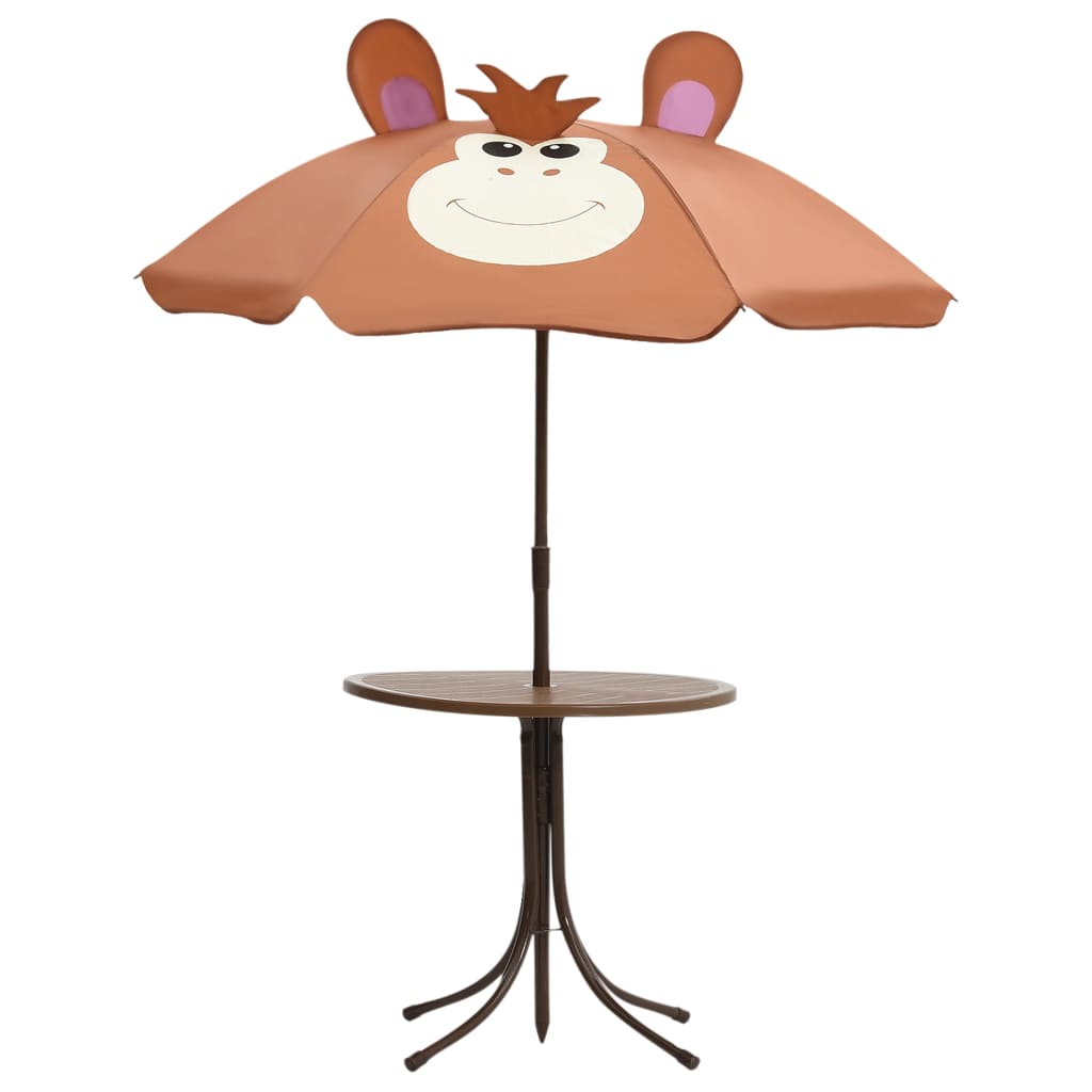 Set Bistro De Grădină Pentru Copii, Cu Umbrelă, 3 Piese,